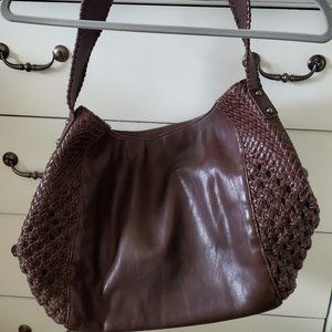 Brown leather purse